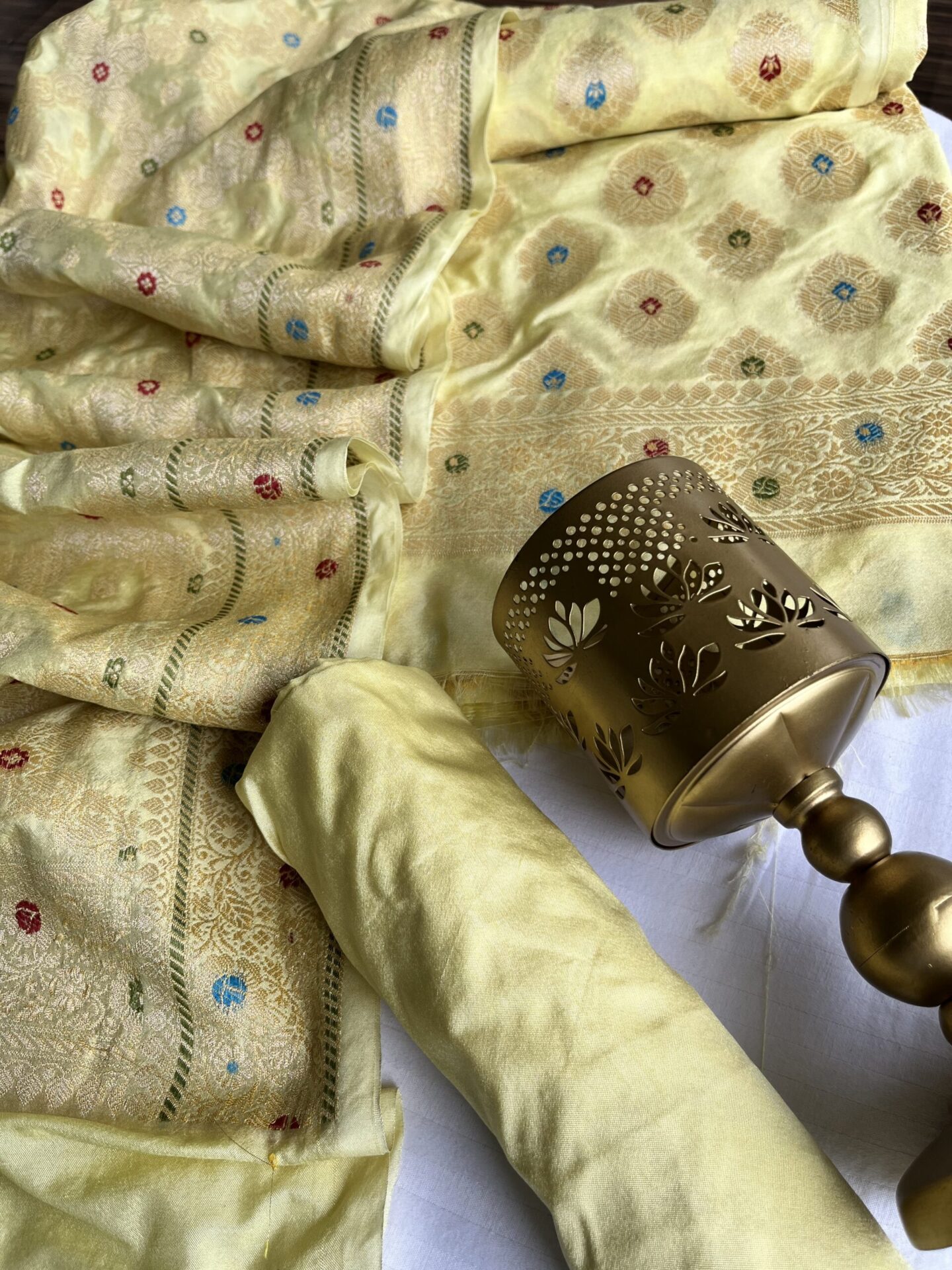 Mangalagiri Handloom Pattu Printed Dress Materials CottonSilk (Unstitched)  | Handloom Dress Material | suturasonline.com.br