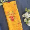 Floral Yellow Georgette Saree