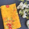 Floral Yellow Georgette Saree - Image 2