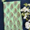 Green Motifs Georgette Saree